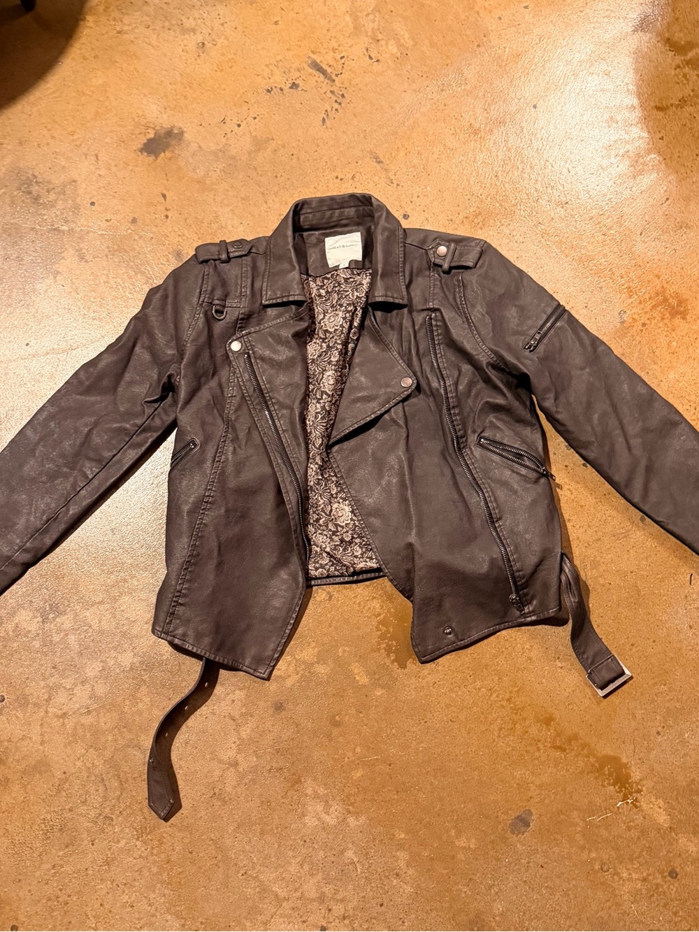 Thread & Supply Women’s Black Faux Leather Moto Jacket